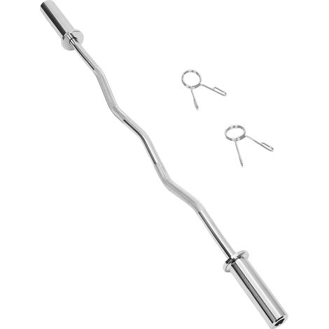 Trintion EZ Bar, EZ Curl Bar 4ft, Barbell Bar,Olympic Barbell Weight Bar with 2 Spring Clips for Home Gym Weightlifting Fitness Strength Training (1/5)