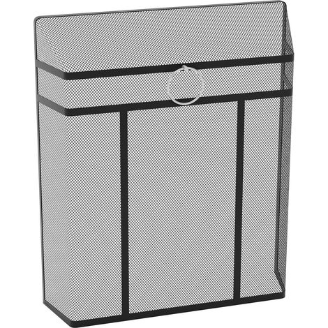 Octon Fire Guard Fireplace 28 Inch Screen Fence, Black & Chrome (1/5)