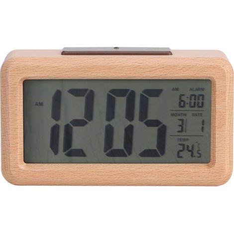 Reveil Bois, Horloge éLectronique à La Mode RéVeil NuméRique Boishorloge NuméRique Alimenté par Batterie Convient Aux Meubles de Bureau Ou de Maison (1/5)