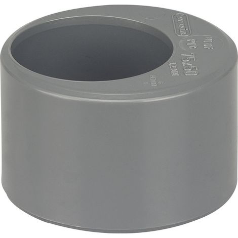 Reducción tapón Wavin PVC gris 75 mm x 50 mm