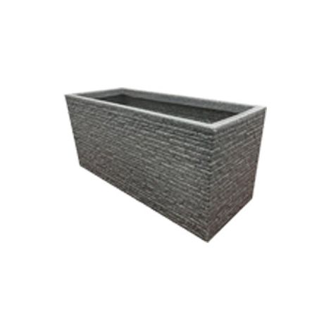 1 x Lazio Trough Large Garden Flower Planters In Pewter Grey