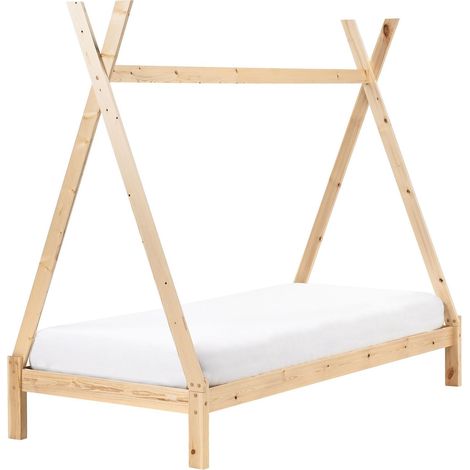 Kinderbett Tipi Kiefernholz DEVAY 90 x 200 cm Hellbraun