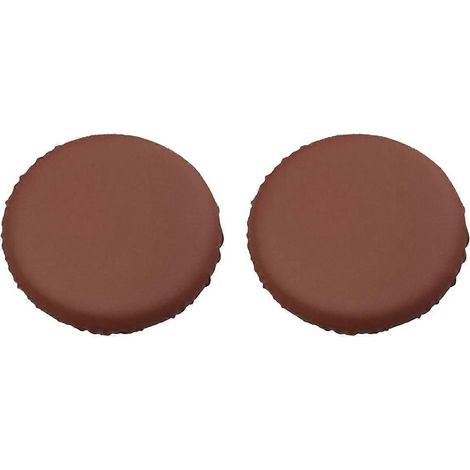 Lot de 2 coussins ronds pour tabouret de bar (34-35 cm), imperméables, marron (1/5)