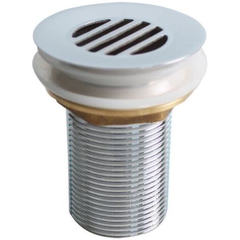 Kaelt - Bonde fixe de vidage pour lave-mains sans trop plein - écoulement libre - Grille laiton (1/4)