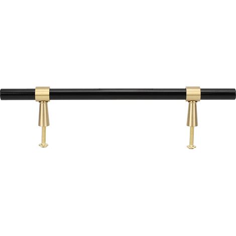 Poignée de tiroir Laiton noir 200mm Double trou Design élégant finition mate antioxydation pour meubles et placards (1/5)