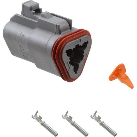 Kit connettore serie DT porta femmina 3 vie C015