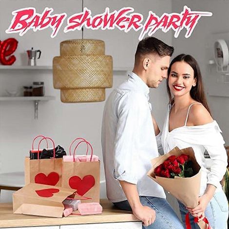 24 Valentinstags-Geschenktüten mit Henkeln, Süßigkeiten- und Leckereientüten für Partys, 24er-Pack, Größe M (1/5)