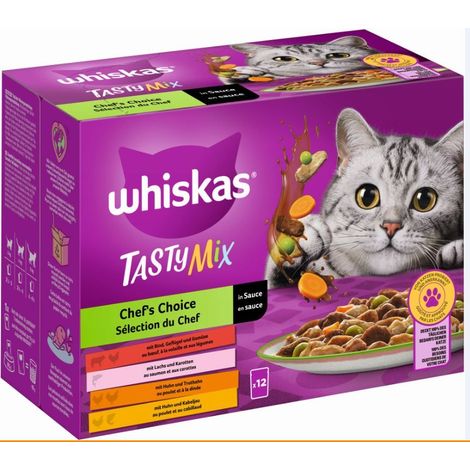 Whiskas Multipack Chefs Choice Tasty Mix Katzenfutter 12 x 85 g