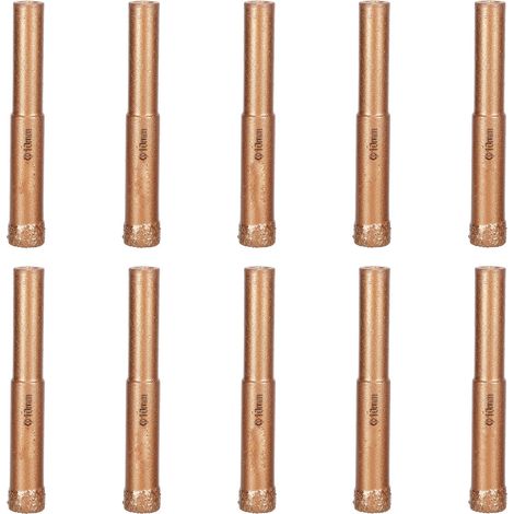 10Pcs Trépan Diamanté Brasé Ouverture Foret Pour Carreaux Céramique Granit Marbre Verre 10mm (1/5)