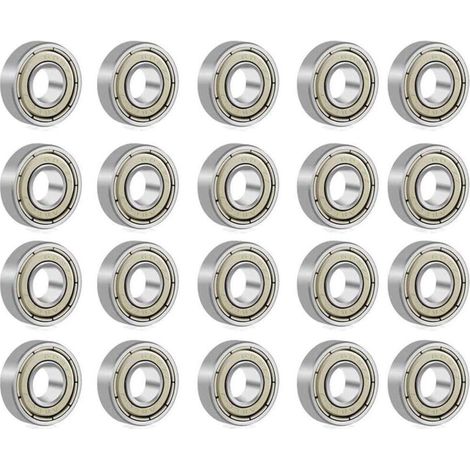 Ugreat – 608 ZZ Double Shielded Ball Bearing – Carbon Steel – Diameter 8x22x7 mm – Maximum Dynamic Load – Pack of 20 – 20 Pcs