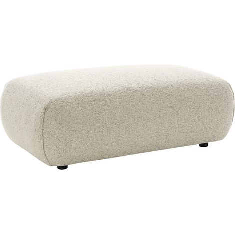 Pouf in Tessuto melange Beige - MONELIA (1/4)
