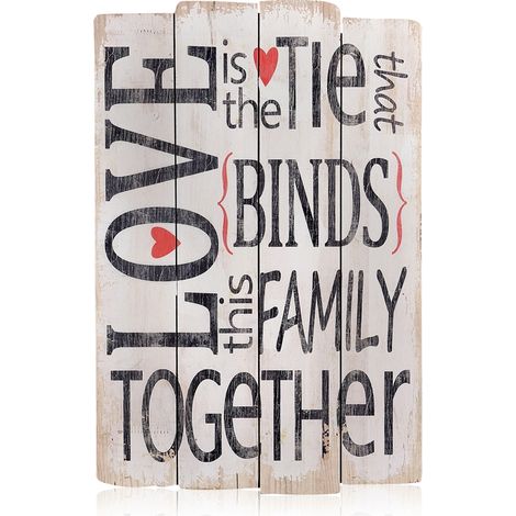 Wandbild Wanddekoration Holzbild Wand Holzschild 60cm LOVE used look Retro (1/4)