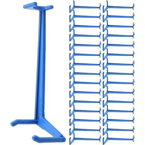 Soportes de plástico azul para plantas (50 unidades) y bases para plantas de jardín de interior/exterior (1/4)