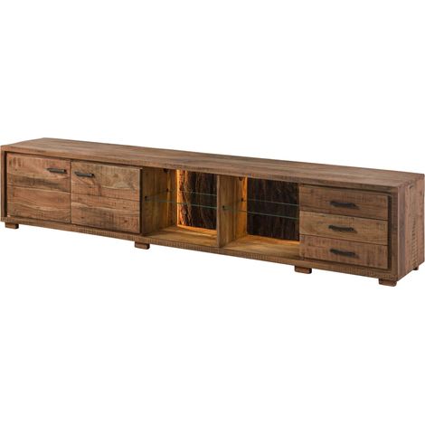 TV-Board Akazie 235x40x47 natur lackiert BARK 116 (1/3)