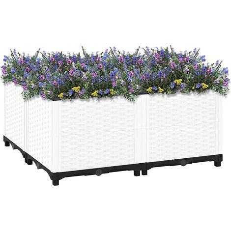 Maison Exclusive - Fioriera Rialzata 80x80x38 cm in Polipropilene