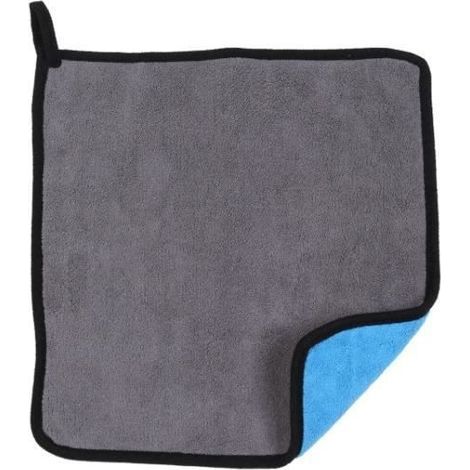 (Blau, Grau) 2-teiliges Set verdickter Mikrofasertücher, Auto-Eckenpoliertücher, fusselfrei, 30 x 30 cm (1/4)