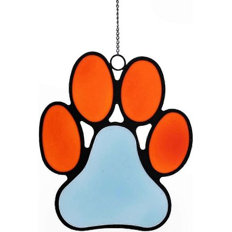 Pendentif Décoratif Empreinte de Patte d'Ours en Verre Lumineux, Accessoire de Charme pour Fond de Fête et Décoration Maison, Pièce Unique (1/5)