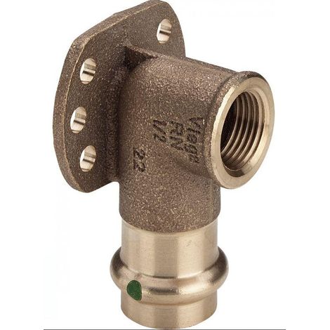 Viega Profipress Sanpress-Wandscheibe, d 18mm, Rp 1/2 Bronce roja o bronce de silicio Modelo 2225.5, 281502