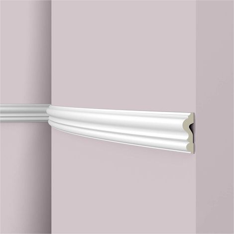 Moldura para pared NMC Z1360 Flex ARSTYL Noel Marquet Moldura decorativa flexible Perfil de estuco diseño atemporal clásico blanco 2 m (1/5)