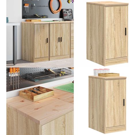 vidaXL Armoire de rangement de garage chêne sonoma 40x51x85cm bois pin (1/5)