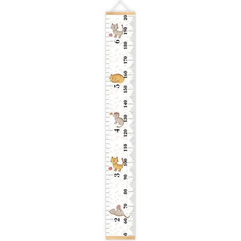 Étiquette de taille pour enfants, motif animal, toise amovible, tableau de croissance (1/5)