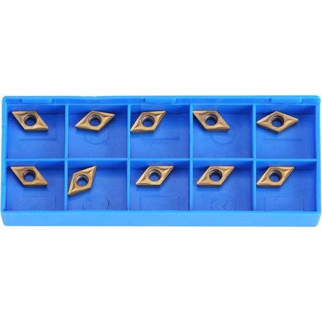 Lames Inserts Rotatifs CNC Cutters en Carbure, 10pcs Outil de Rotation de Tour Lames Inserts Rotatifs CNC Cutters Forme Losange en Carbure avec la boîte (1/5)