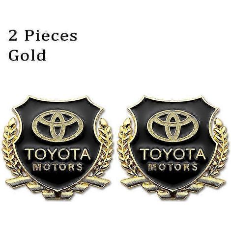 Emblème métallique 3D pour carrosserie et vitre de voiture, autocollant décoratif pour Toyota Corolla CHR Rav4 Yaris Auris Prius Camry. Accessoires. Couleur : voir photo 17089 (1/4)