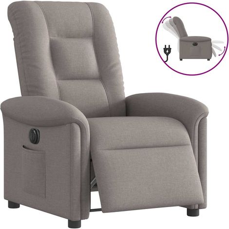 Relaxsessel Elektrisch Taupe Stoff