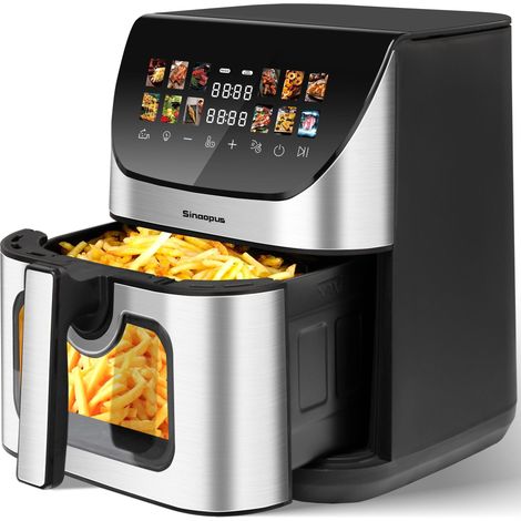 Airfryer XXL 8,5 L 2-en-1 avec hublot, écran tactile couleur et 12 programmes, cuisson sans huile rapide pour une cuisine saine  CHICFURN (1/5)