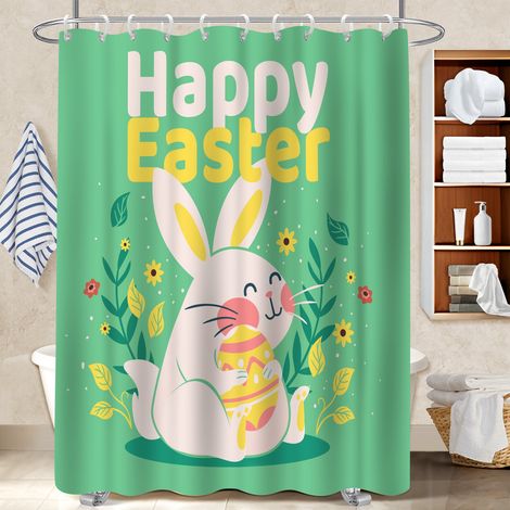 Rideau de bain imprimé polyester 180x180 souple voile de douche pour décoration salle de bain (1/5)