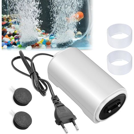Aquarium Air Pump, 8 Watt Aquarium Bubbler, Aquarium Pump, Ultra Quiet, Adjustable, Pump Powerful and Fine Bubblers (1/5)