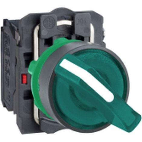 Lámpara LED SEL.LUM. 24V NA+NC color verde con bajo consumo energético.
