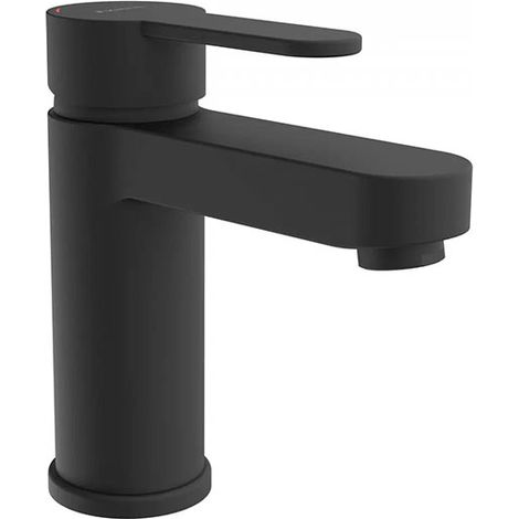 Mitigeur lavabo noir mat - Robinet monocommande - Poignée centrale - MIT/ELE/N