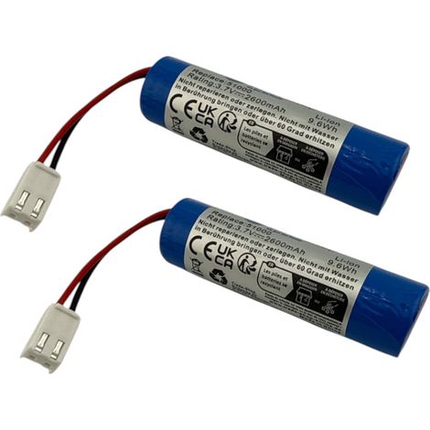 2x Trade-Shop Li-Ion Akku 3,7V / 2600mAh kompatibel mit Leifheit Dry&Clean 51000 51002 51113 51114 51146, Classic 51102 Fensterreiniger Fenstersauger