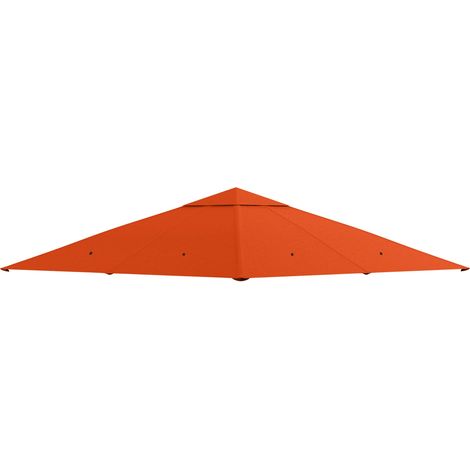Toiture de remplacement pour pavillon de jardin, polyester, 2,98 x 2,95 m, orange