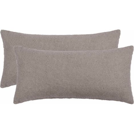 Federa 2 pcs HEERLEN Grigio Chiaro 40 x 80 cm Bouclé vidaXL
