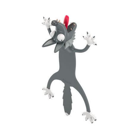 Marque-page animal de bande dessinée stéréo 3D pour les étudiants, grand cadeau (Loup), (1/5)