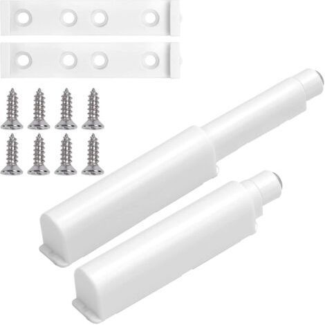 Push to Open Magnetic Cabinet Doors, 2 Switch Magnetic Latch Damper, (White) (1/5)