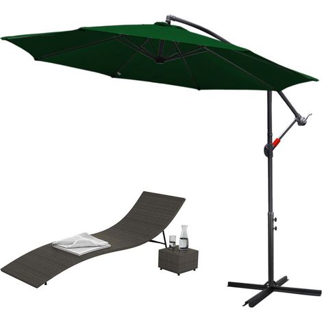Hengda Ombrellone Deporté Jardin Pavillon 350 cm - Verde (1/5)