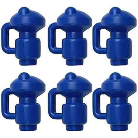 Embouts de protection pour trampolines, lot de 6, embouts pour poteaux de filet de trampoline, Ø 3,2 mm, embouts extra stables et résistants aux intempéries, embouts de saut, embouts pour pot (1/5)