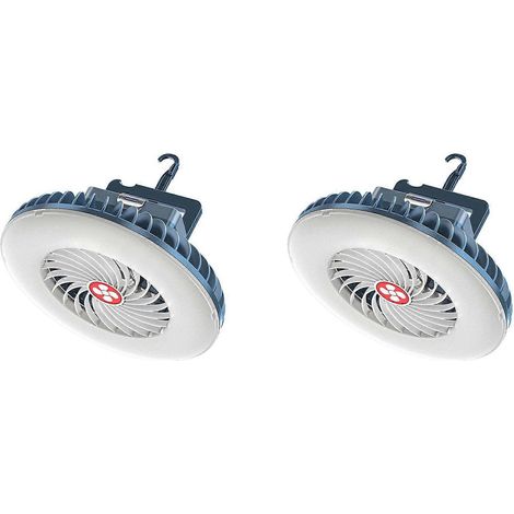 Tragbare Campingventilatoren mit LEDs, betrieben mit einem wiederaufladbaren USB-Akku, geeignet für Zelte, Autos und Notfallsituationen. (1/5)