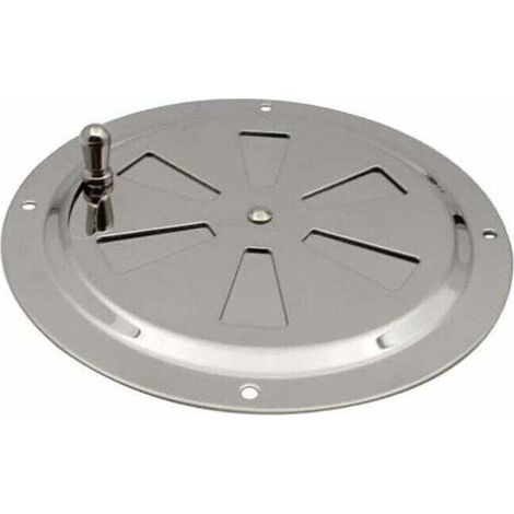 YMYNY Ventilations rondes en acier inoxydable Grille de ventilation Reglable Rond Évent d'Aération Grille Évent à persiennes en acier inoxydable pour Fumeur,Camping-Car,Maison,Yachts Diamètre 125mm,1