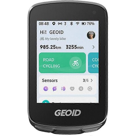 GEOID CC700 Pro GPS-Fahrradcomputer mit 2,8-Zoll-Touchscreen, Tachometer, Weltkartennavigation und Kilometerzähler für Strava (1/5)