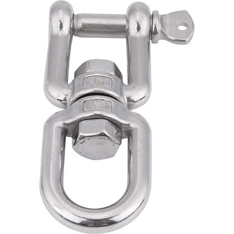 Heavy-Duty 304 Stainless Steel Shackle – Snap Hook for Industrial, Automotive, and Marine Use – Secure Connection Device – Rustproof Replacement Shackle (10mm) (1/5)