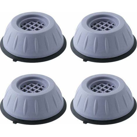 4Pcs Patins Anti Vibration Lave Linge Tapis Anti Vibration Machine a Laver Caoutchouc Antidérapant Pied à Suppression des Chocs et du Bruit, Antidérapant pour Lave-Linge Réfrigérateur, Surélevé 3cm (1/4)
