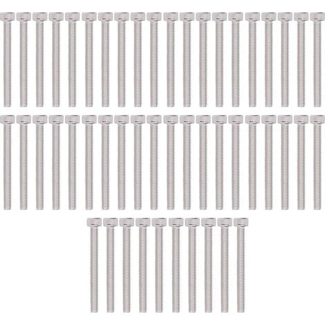 50 vis à tête cylindrique creuse, acier galvanisé M4 – pour assemblage de machines et moulage (1/5)