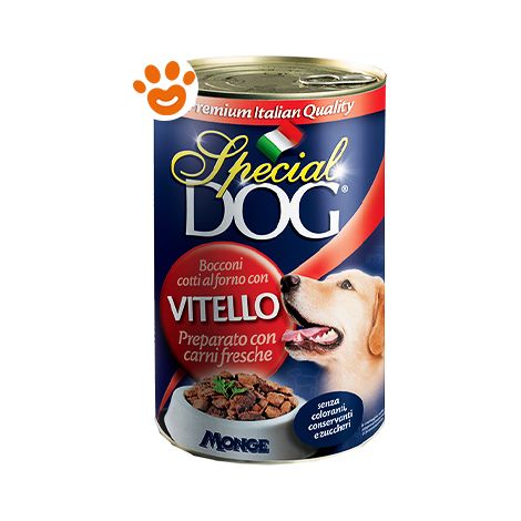 Monge Special Dog Adult Bocconi Vitello  - Monge Special Dog Adult Bocconi Vitello - Lattina Da 400 Gr (1/3)