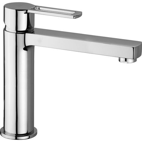 Mezclador de lavabo con caño de 16 cm de largo Paffoni RIN074CR Cromo - RINGO - Sin Desagüe