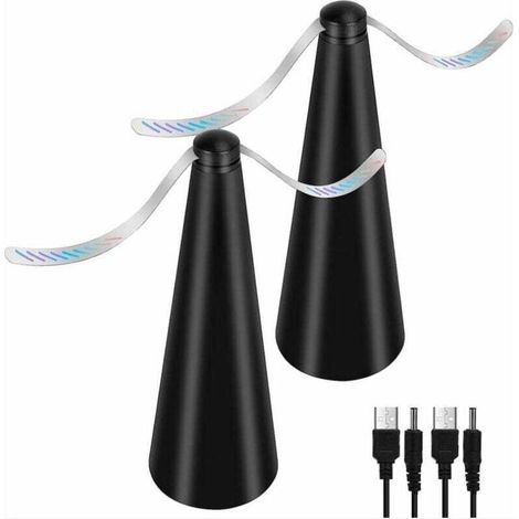 Fliegenabwehr-Ventilator, 2er-Pack Mückenschutzmittel ohne Chemikalien, hält Fliegen und Insekten von Lebensmitteln fern, für Camping, Esszimmer, Garten (1/4)