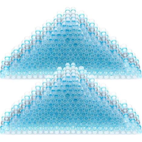 150 connecteurs de fils thermorétractables, étanches et isolés électriquement pour le soudage, pour voitures, motos et véhicules (bleu, 16-14 AWG) (1/4)